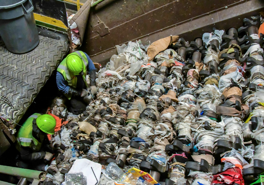 Picture of plastic recycling facility.
